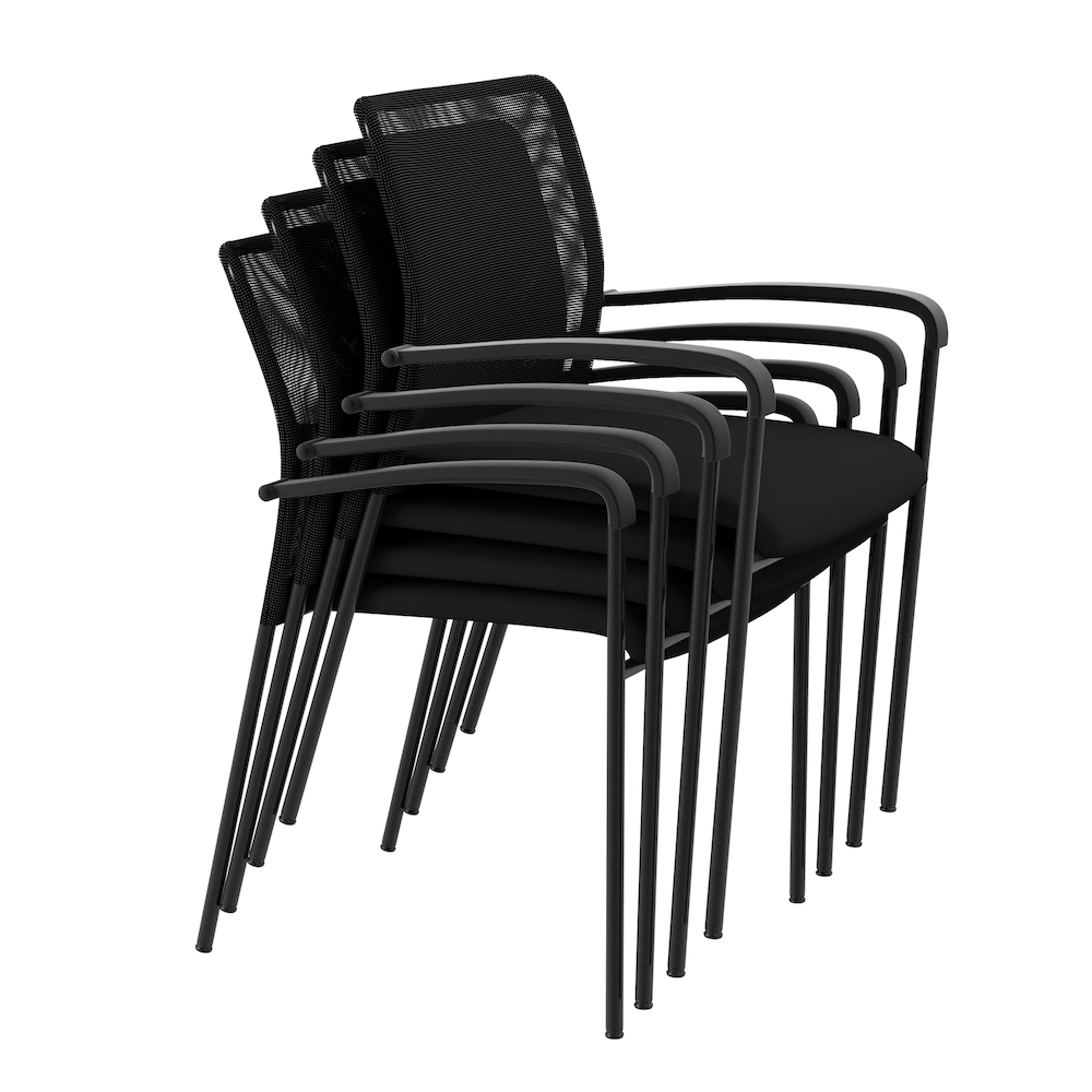 Match Chairs in Black (Stacked)