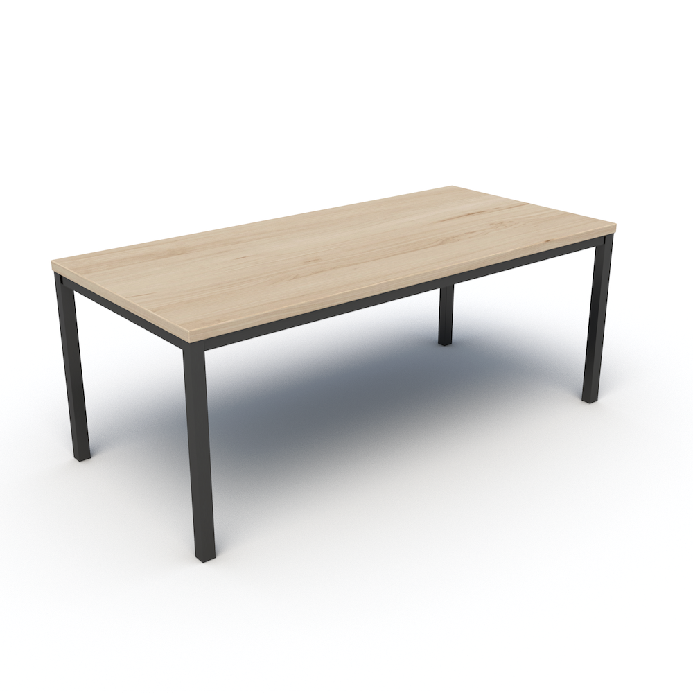 Mia Coffee Table in Prairie with Black Base