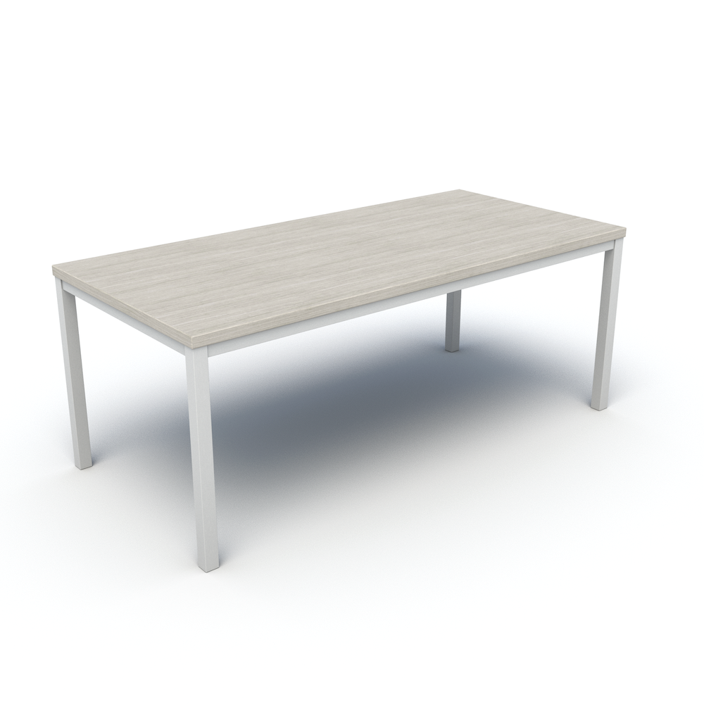 Mia Coffee Table in Cape Cod with White Base
