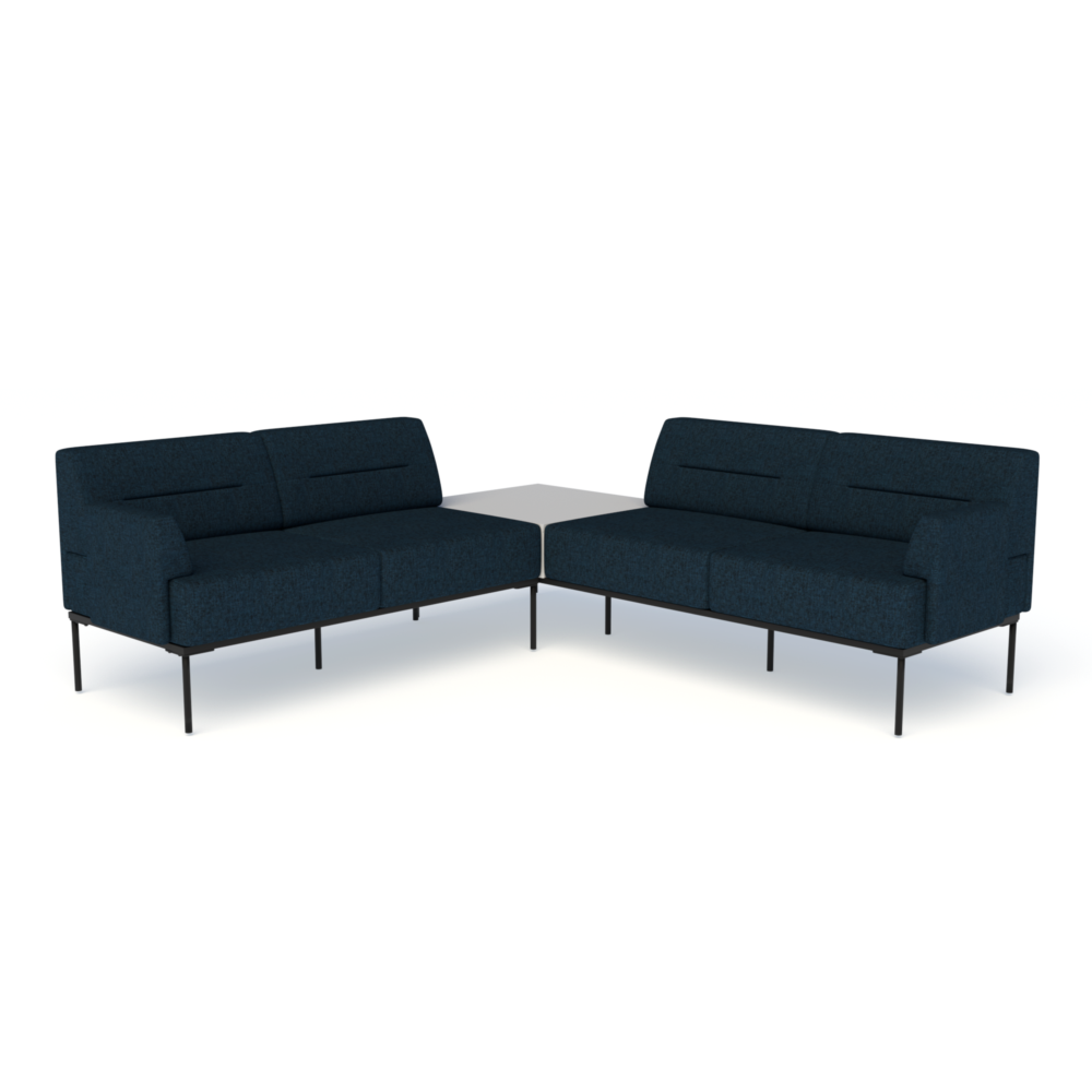 Mia Triple and Double frames in Midnight with White In-line Corner Table