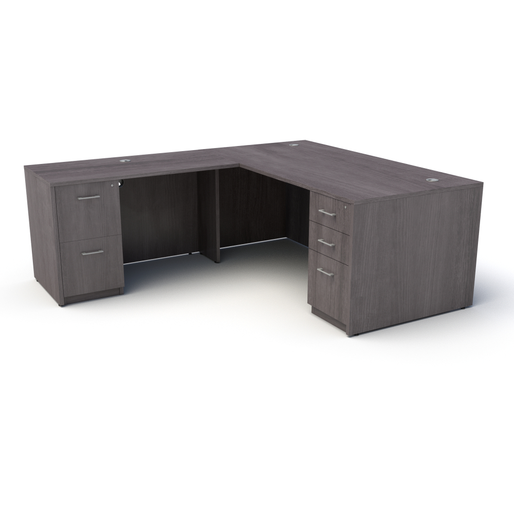 Pivit L-Shaped Desk in Grey Ash