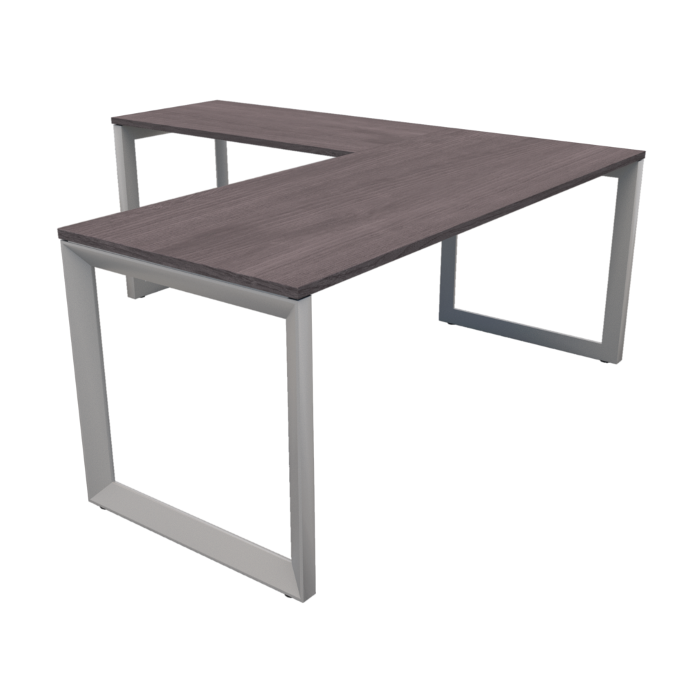 Pivit Frame L-Desk | Grey Ash / Silver